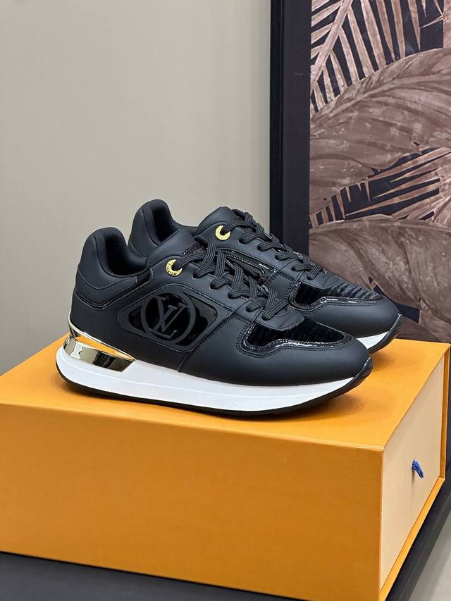 Top-tier replica Louis Vuitton Neo Run Away denim casual sneakers. Original purc