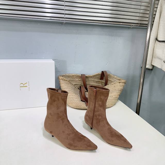 High-quality factory-made short boots! The Row 2025 Fall/Winter new simple T-shi