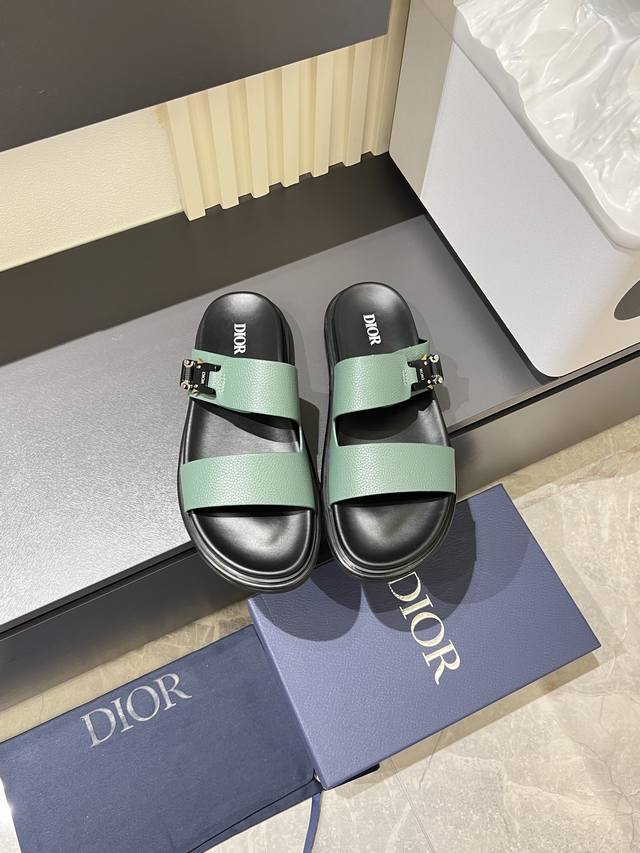 Dio* Men's Sandals/Slippers. Showcasing Dior haute couture design. Dior grey sue