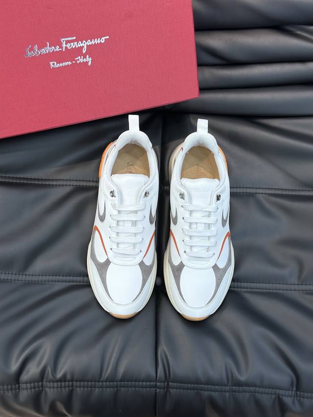 Ferragamo men's premium casual shoes, featuring exquisitely crafted details and
