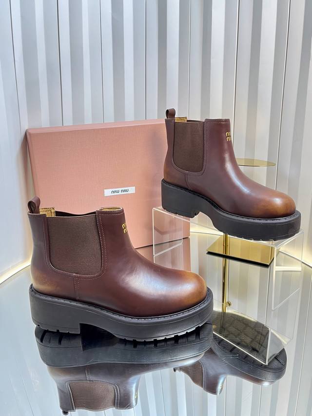 Exclusive New Arrival: Miumi* 25 Autumn/Winter New Distressed Ankle Boots Miumi*