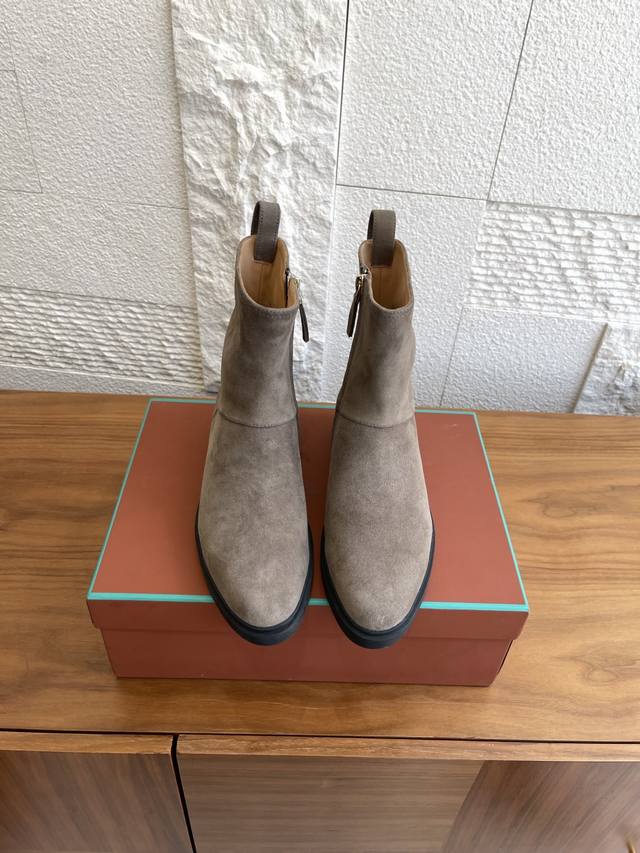 Top-tier version: Loro Piana 25Ss Fall/Winter New Kilda Side Zipper Ankle Boots.