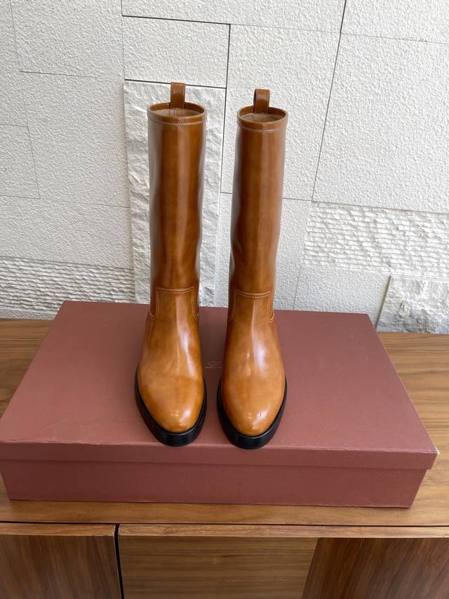 Top-tier version: Loro Piana 25Ss Autumn/Winter New John Short Boots Mid-calf Ri