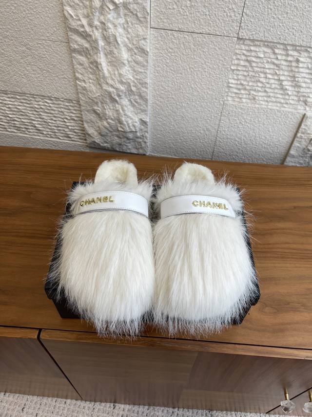 Top Version: Chanel 25Ss Autumn/Winter New Classic All-Season Double C Furry Sli