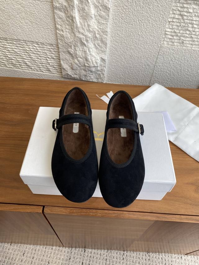 Top Version: The Row 25Ss Autumn/Winter New Boheme Ballet Flats with Buckle Stra