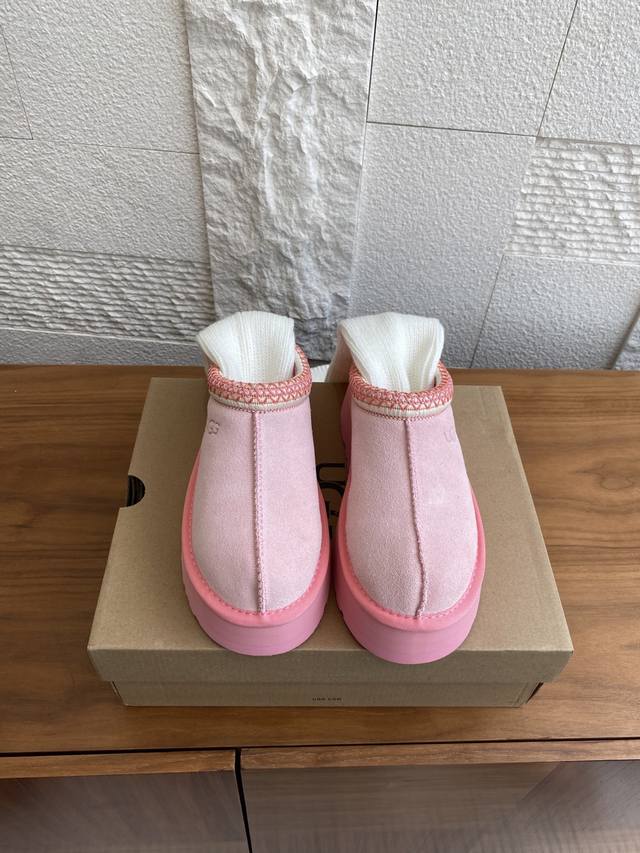 Top Version: Socks +50 Ugg 2025 Autumn/Winter New Tazz Thick-Soled Slip-On Furry