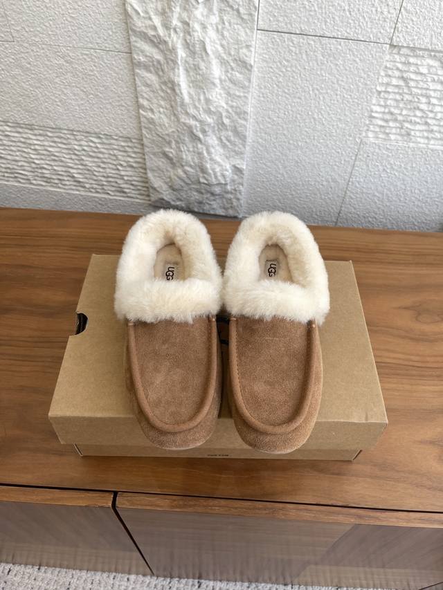 Top-tier version: Ugg 2025 Fall/Winter New Ansley Mule Slip-on Loafers. Made of