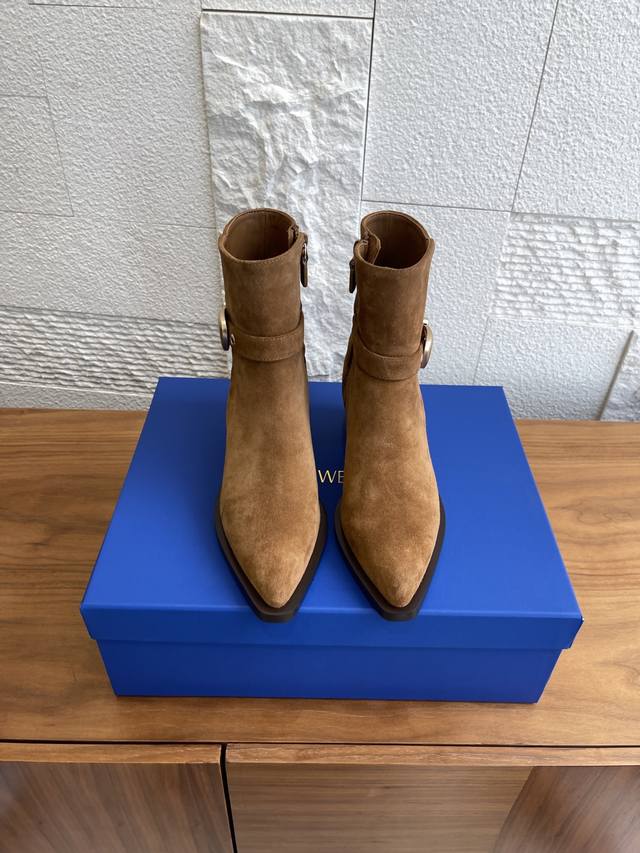 Top-tier version: Suede leather Stuart Weitzman 2025 Fall/Winter new pointed toe