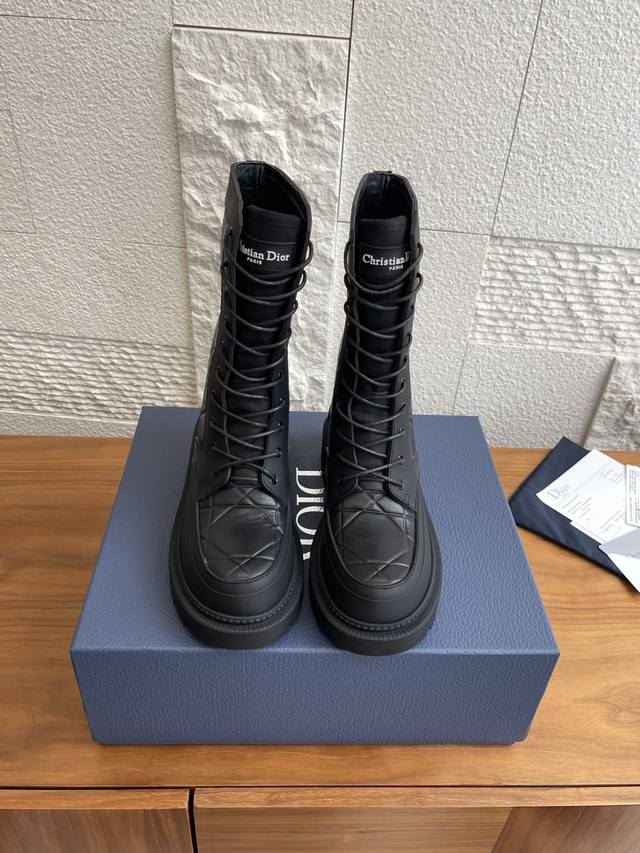 Top Version: Dior Classic Upgrade Dio R Evolution Series Cannage Lace-up Velcro