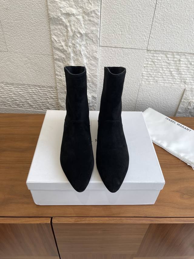 Top Version: Isabel Marant 25Ss Autumn/Winter New Pointed Toe Flat Ankle Boots.