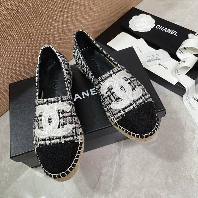 Chanel's timeless classic espadrille shoes, full range of products, original, fl