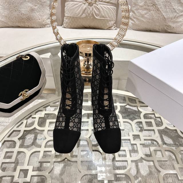 Dior Jacquard Mesh Boots, Dior 2025 Spring/Summer Newest Color Jardin D'Hiver Ja
