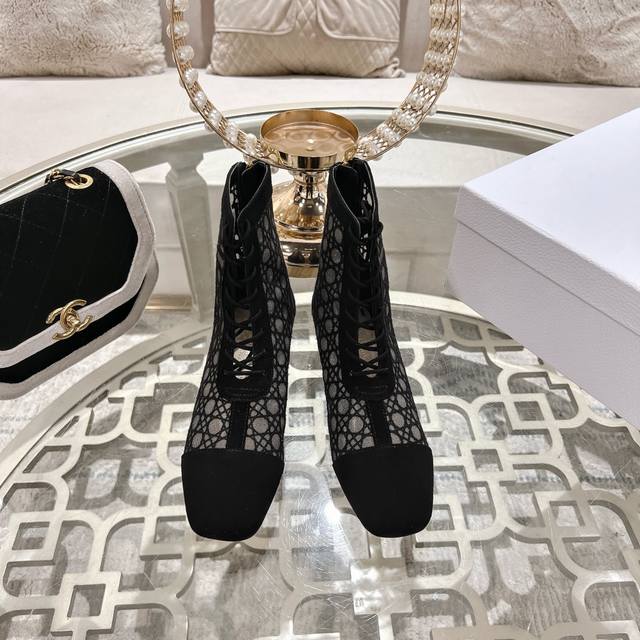Dior Jacquard Mesh Boots, Dior 2025 Spring/Summer Newest Color Jardin D'Hiver Ja