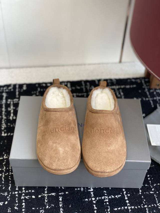 High-quality Balenciaga 25Ss Fall/Winter wool slippers (originally purchased for