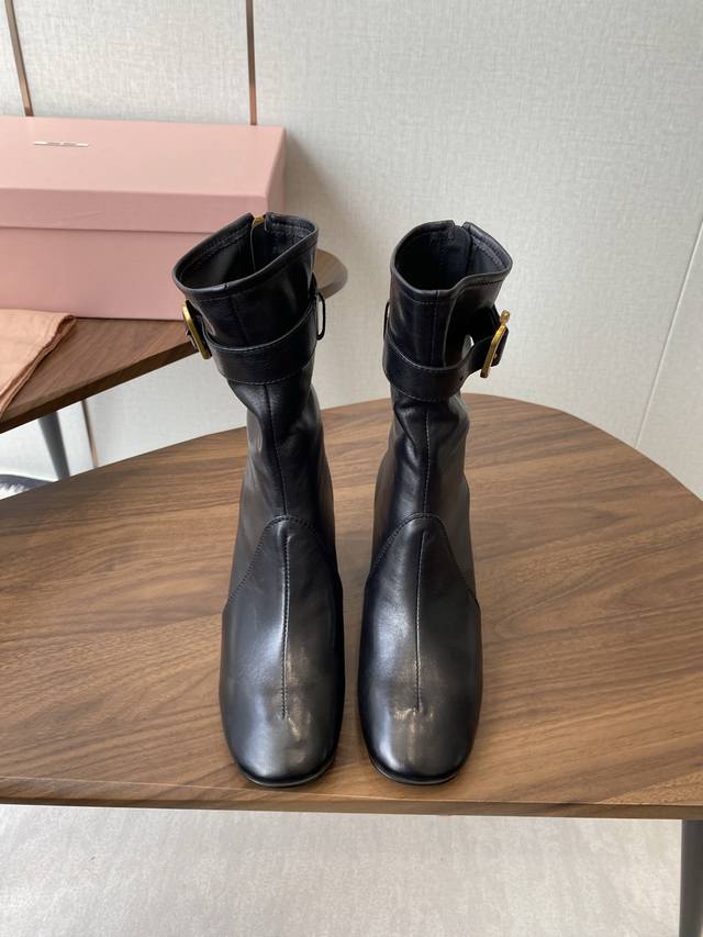 Ankle Boots & High Boots Miu Miu 25Ss Elastic Ankle Boots Autumn/Winter Runway N