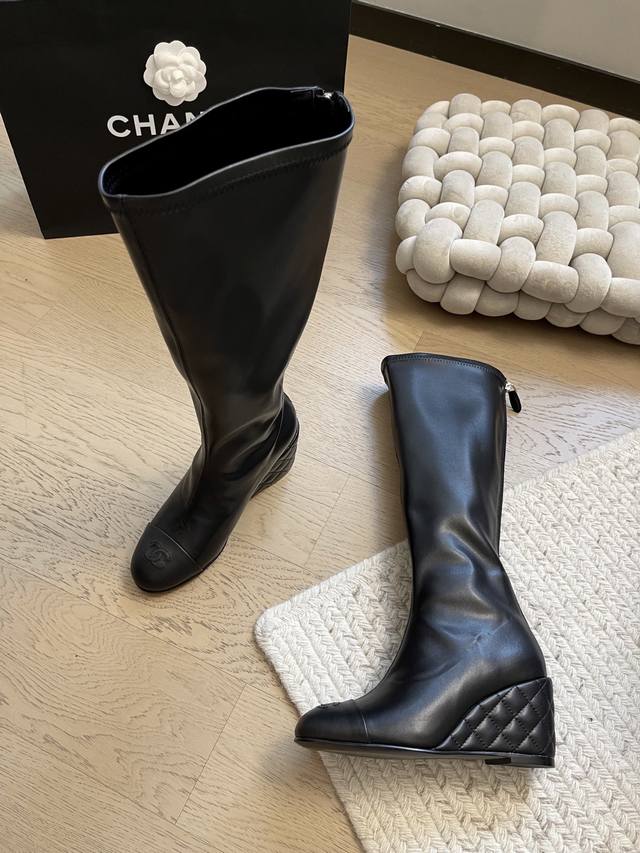 Chanel 25K New Wedge Boots - Top-Tier Version! Early Release! 15-inch/22-inch up