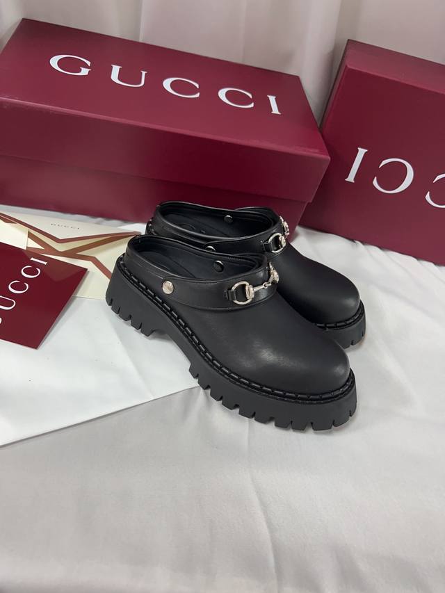 Gucc Couple Style Horsebit Mules/Slippers, 1:1 replica of the original, every de