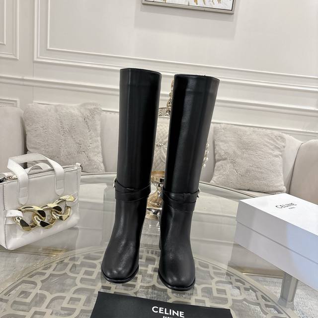 Celine 2025 Autumn/Winter Newest Rider Boots! Highly recommended by celebrities,