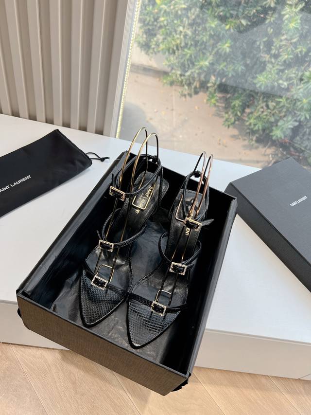 G988 Top Quality Saint Laurent Lee Mink Fur Slip-on High Heels YSL's beautiful h