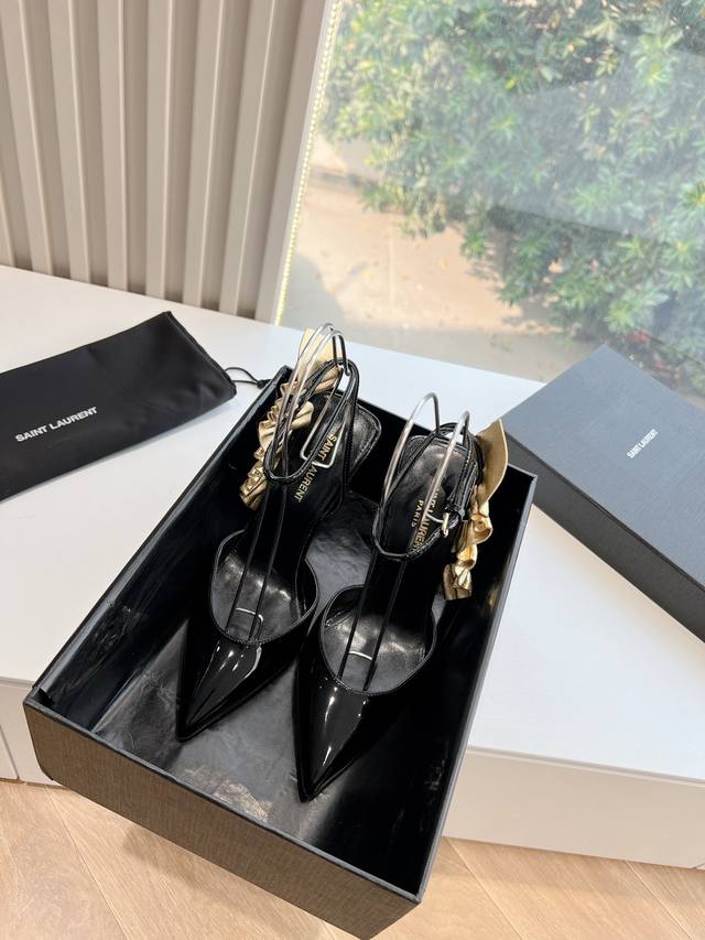 G988 Top Quality Saint Laurent Lee Mink Fur Slip-on High Heels YSL's beautiful h