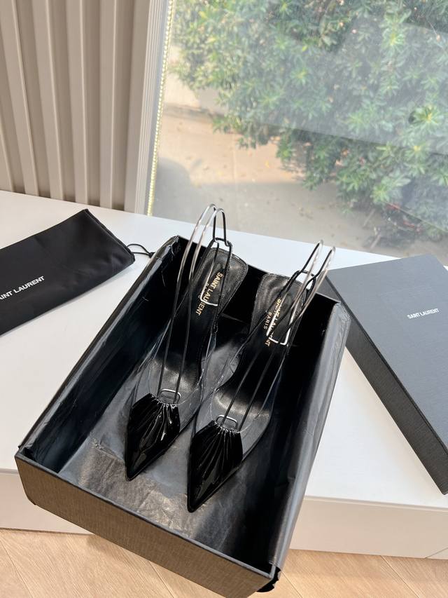 G988 Top Quality Saint Laurent Lee Mink Fur Slip-on High Heels YSL's beautiful h