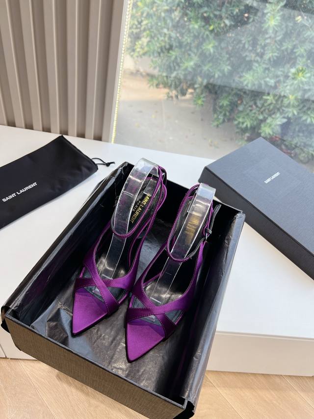 G988 Top Quality Saint Laurent Lee Mink Fur Slip-on High Heels YSL's beautiful h