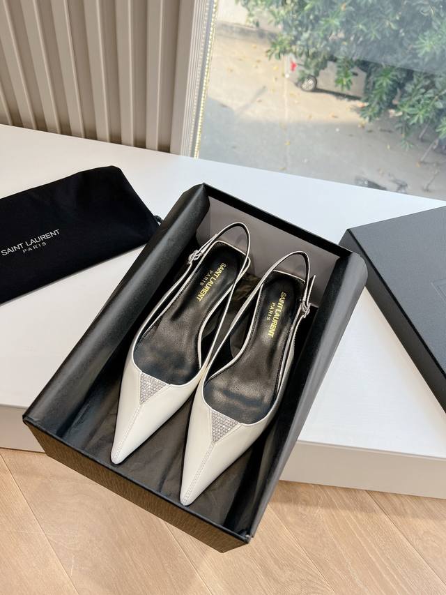 G085 Top quality Saint Laurent Lee metal diamond buckle YSL's beautiful high hee