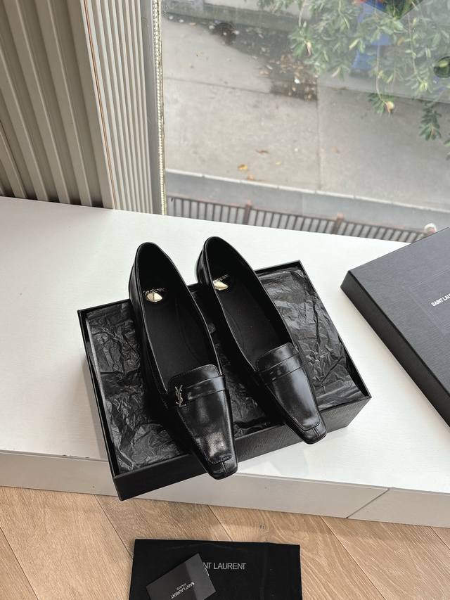 G303 Top Quality Saint Laurent Mary Jane Loafers, Lee Metal High Heels, YSL's Be