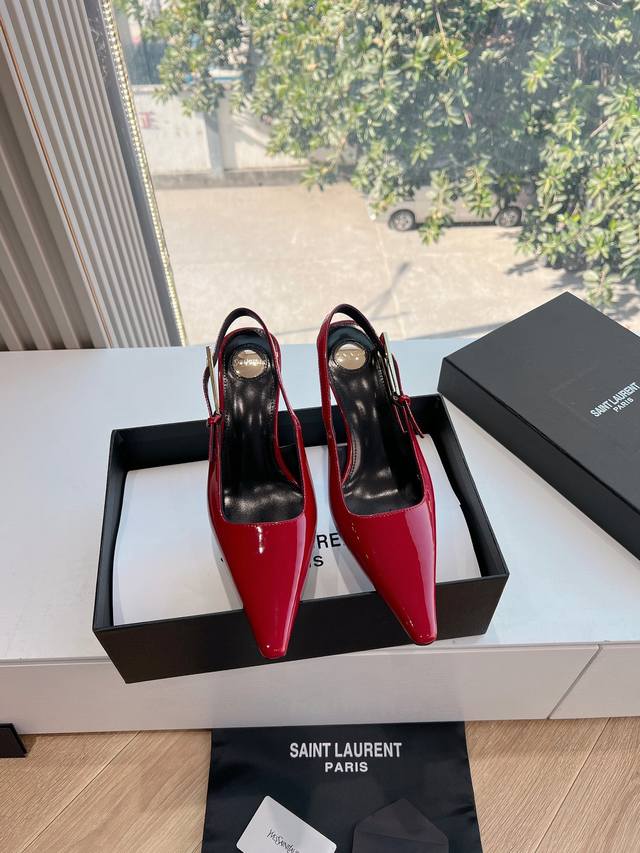 What you see is what you get G988 Top quality Saint Laurent wedge peep-toe sanda