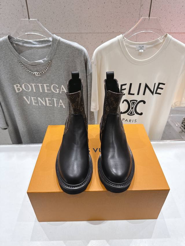 High-quality factory-made Louis Vuitton 25Ss Lv new platform Chelsea boots/Marti