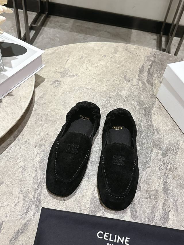 Celine's latest Adam loafer and mule collection. Brand new top-quality slip-on,
