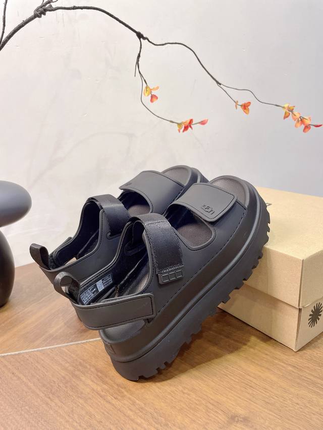 Ugg Official Website Summer Dopamine Style Ugg's dazzling gold Velcro platform s