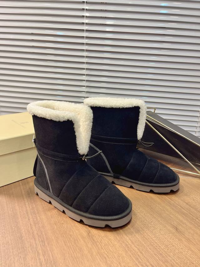 Brunello Cucinelli Winter New Snow Boots (Retailer Quality) Lining: Imported Aus