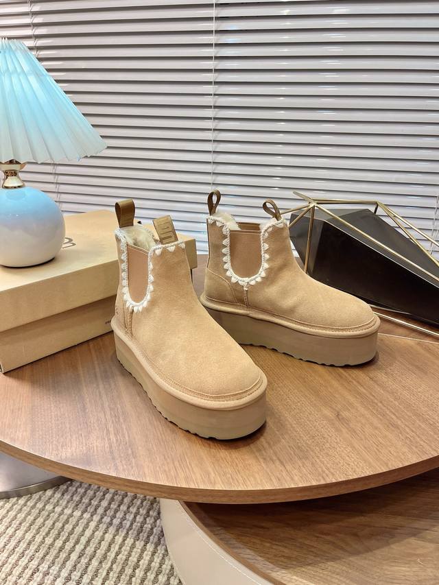 Ugg Chelsea Snow Boots, Furry Shoes, Ugg Autumn/Winter New Women's Casual Comfor