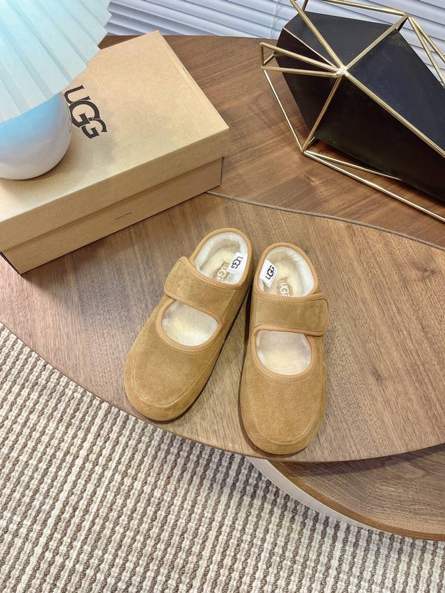 Ugg Mary Jane Snow Boots, Furry Slip-on Flats, 4 Colors. Long-lasting and relaxe