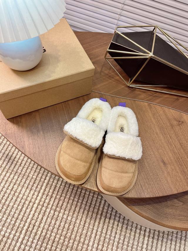 Ugg Winter 2025Ss New Fashionable Thick-Soled Slip-On Wool Snow Boots Made with