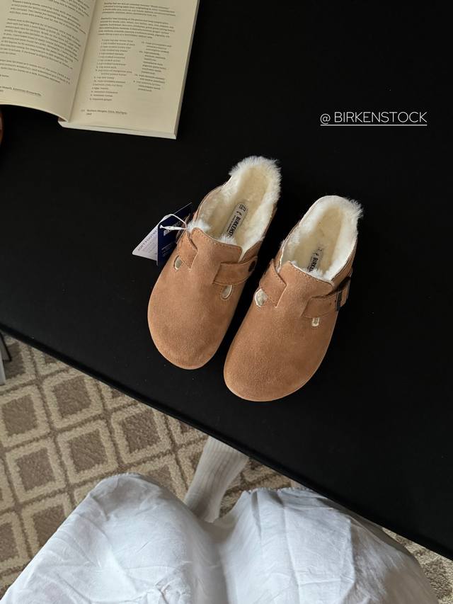 Birkenstock cotton half-covered lazy style~ The entire shoe is made of single-la