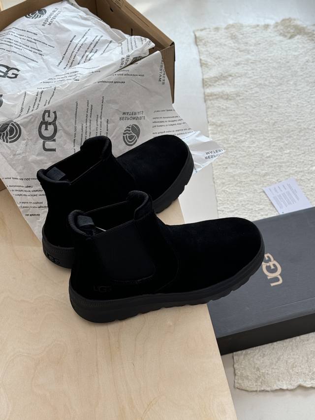 High-quality men's Ugg 1152050 Burley Chelsea boots. Simple and retro style, cas