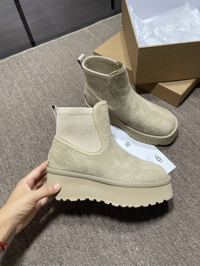 New Arrival: Ugg City Square Boots, Chelsea Style. Materials: Cowhide suede, she