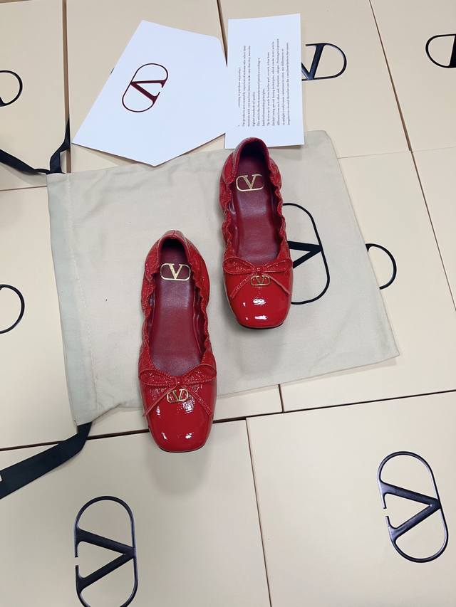 High-quality VT25 new bow-tie Vlogo ballet flats (Ddd) These dance shoes are abs