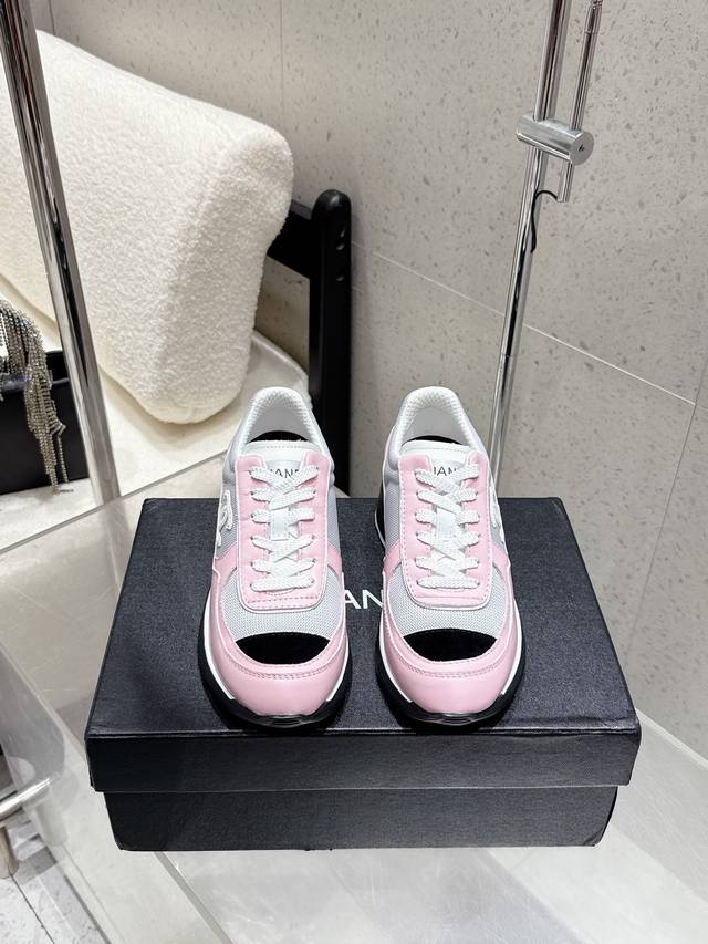 Chanel 2025 Top-Tier Casual Sneakers. This classic Chanel design features a mult