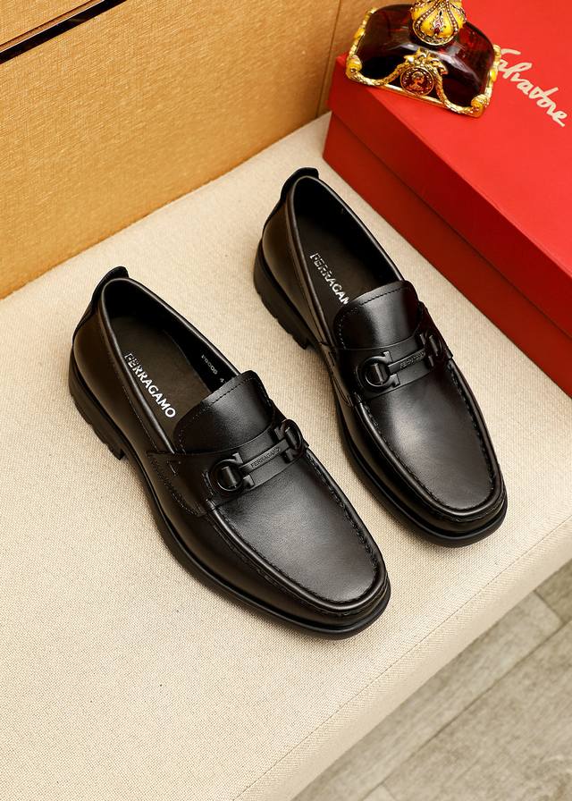 Product Brand: Ferragamo Casual Leather Shoes True to Size: 38-44, 45 (Custom Ma