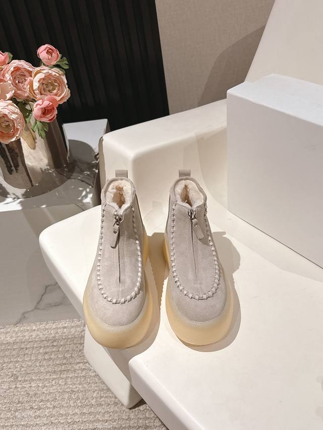 Top Quality The Row Classic Platform Zipper Ankle Boots Therow zipper ankle boot