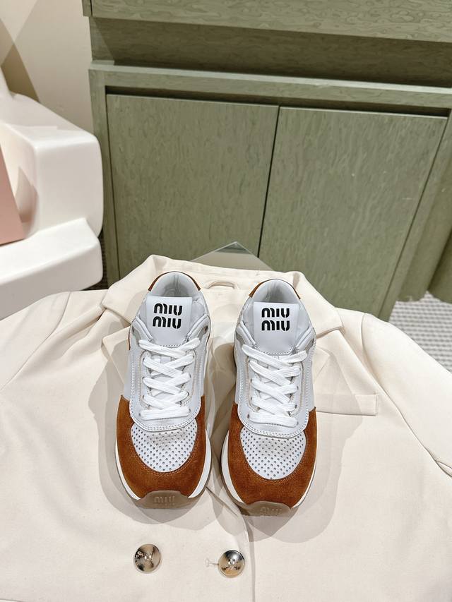 224 Miumiu's new American retro style sneakers~ A must-have for those who love g