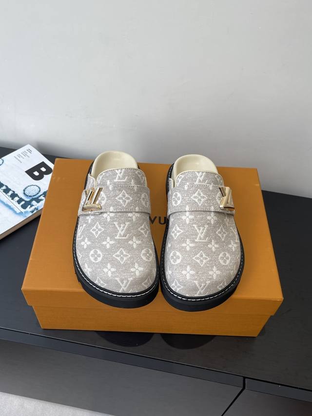Louis Vuitton platform slippers, new Birkenstock slippers, classic Monogram desi