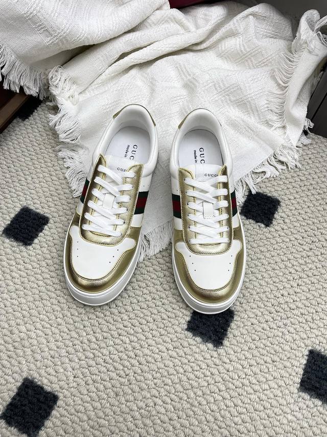 Men's 10 Gucci Platform Biscuit Shoes for Couples, White Sneakers, Ddd. Same sty