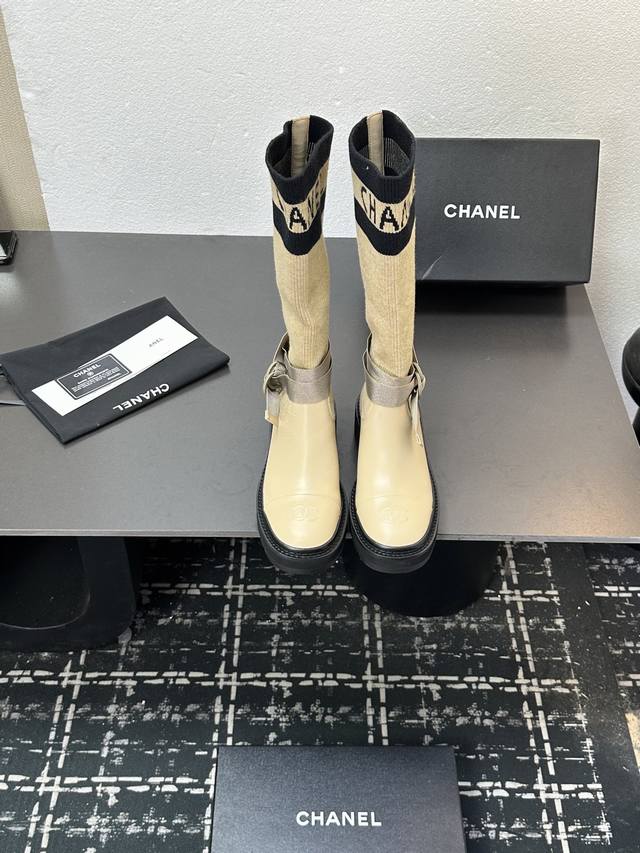 Chanel Sock Boots, Knitted Stretch Boots Upper: Original Stretch Flyknit Insole: