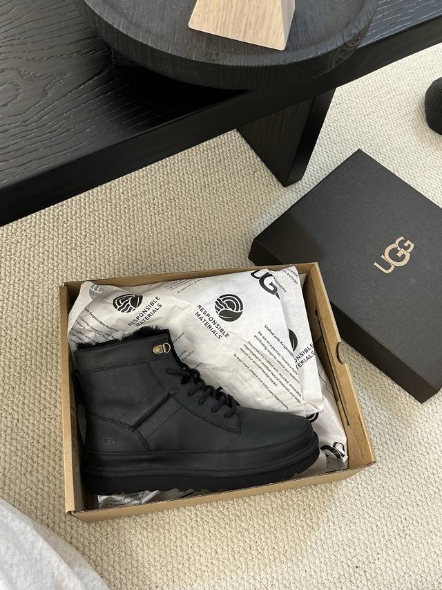 Ugg Men's Zippered Harland Series, Crazy Horse Leather. This leather has a matte