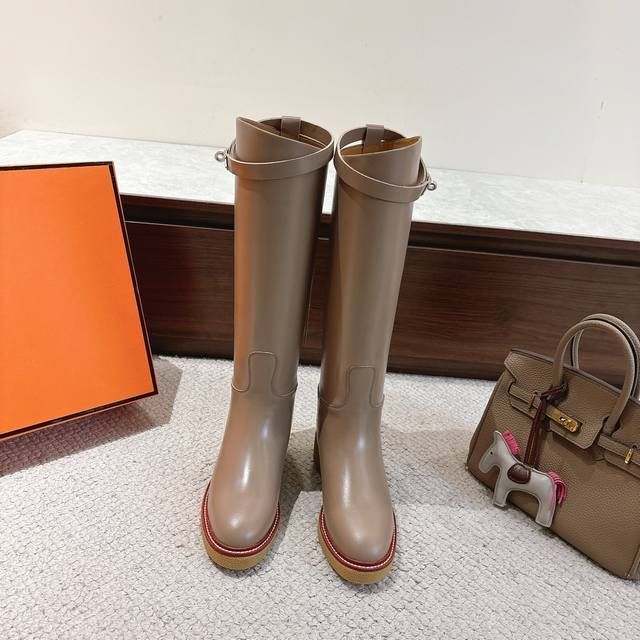 Factory Price P Hermes Jumping Boots Series: Stylish and Versatile Classic Battl