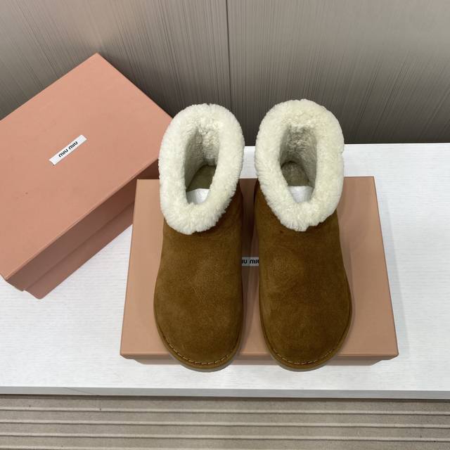 Factory Price P Miu Miu's super popular Korean-style mini potato snow boots are